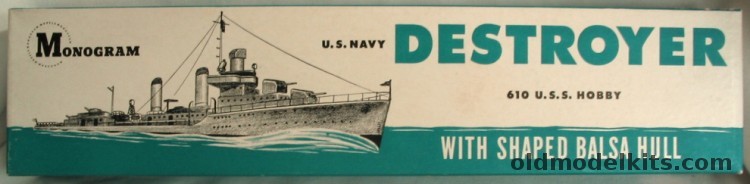 Monogram US Navy Destroyer DD-610 USS Hobby, B2 plastic model kit